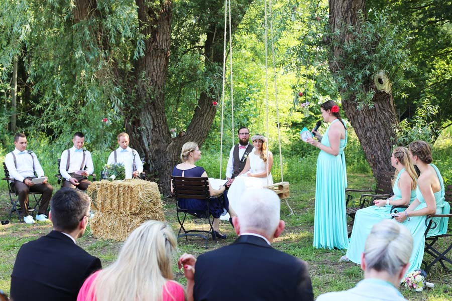 Freie Trauung im Boho Style in der Hochzeitslocation Beverland bei Münster und Osnabrück