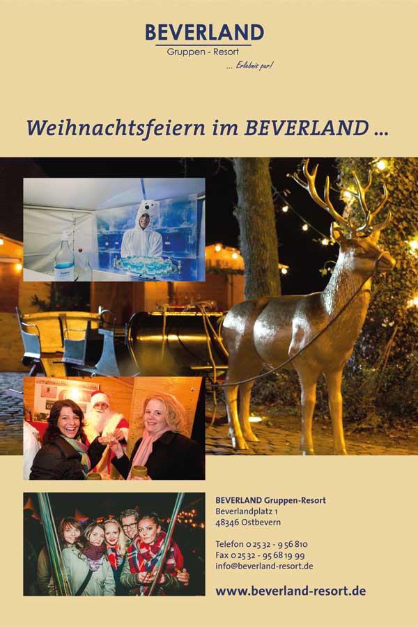 Titelseite vom Weihnachtskatalog vom Beverland Gruppen Resort